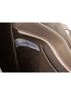 Schultertasche in Taupe - (B)32 x (H)27 x (T)13 cm