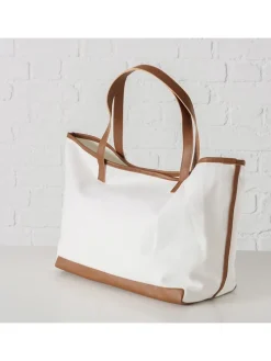 Schultertasche "Travel" in Weiß - (B)50 x (H)27 x (T)23 cm