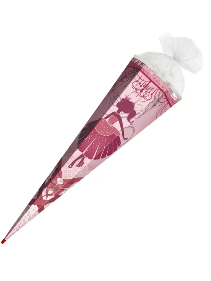 Schultüte groß Ballerina 85 cm, Glitter in Rosa