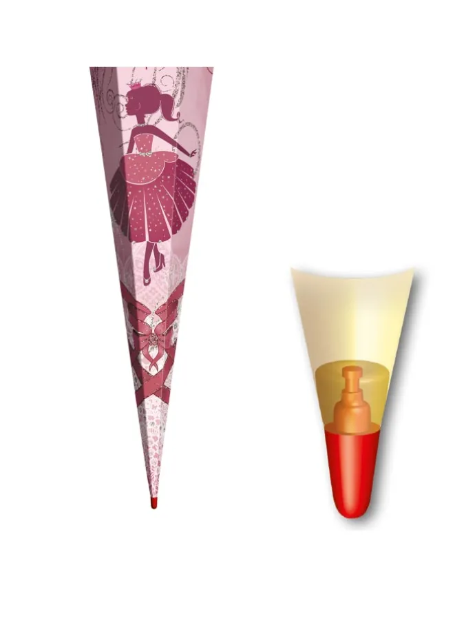 Schultüte groß Ballerina 85 cm, Glitter in Rosa