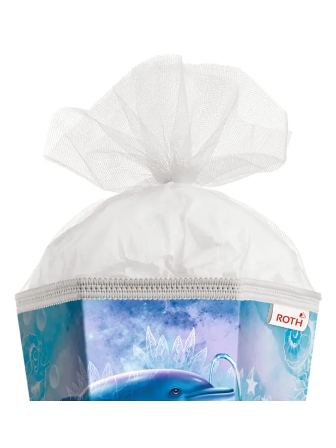 Schultüte groß Delfine 85 cm in Hellblau
