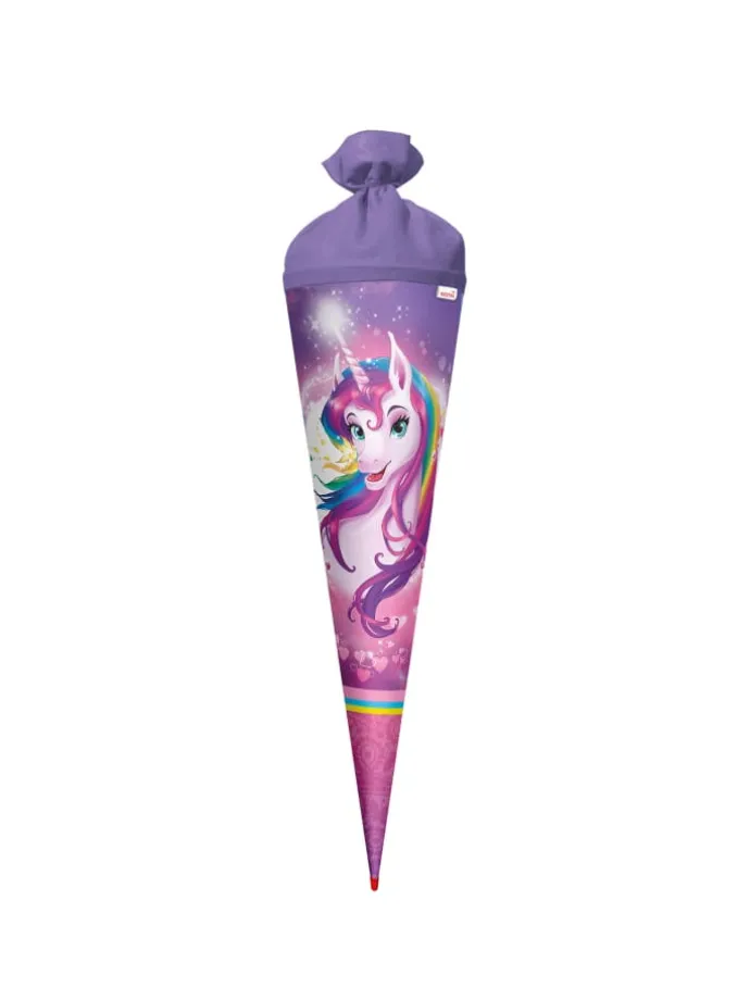 Schultüte groß Einhornportrait 70 cm in Rosa