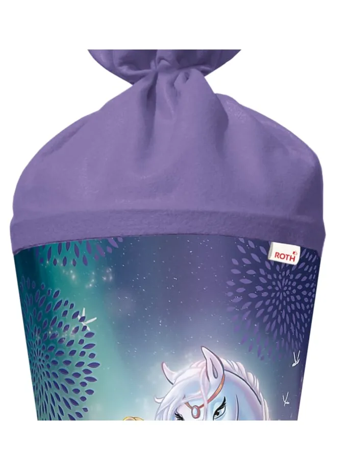 Schultüte groß Königin im Eis 70 cm, Glitter in Blau
