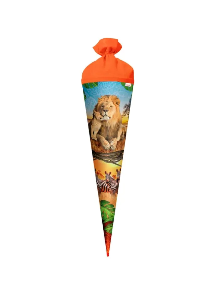 Schultüte groß Löwe 70 cm in Orange