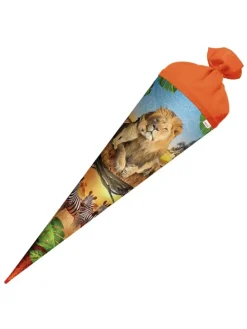 Schultüte groß Löwe 70 cm in Orange