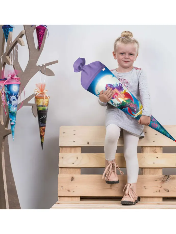 Schultüte groß Magische Meerjungfrau 70 cm in Blau
