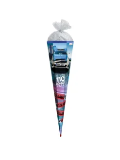 Schultüte groß Polizei 110 85 cm Licht und Sound in Blau