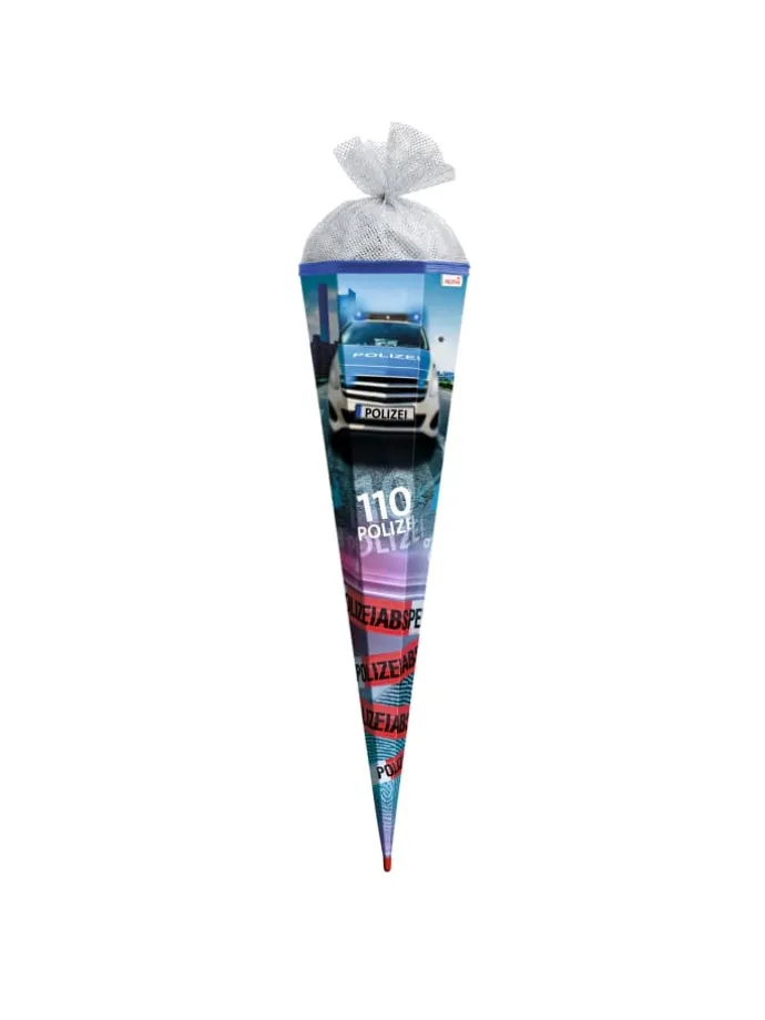Schultüte groß Polizei 110 85 cm Licht und Sound in Blau