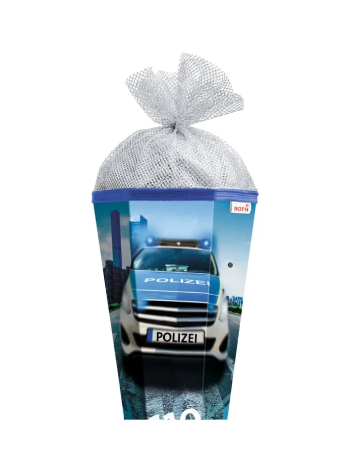 Schultüte groß Polizei 110 85 cm Licht und Sound in Blau