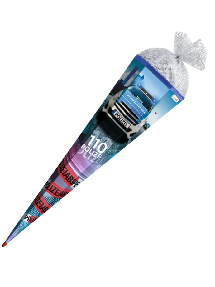 Schultüte groß Polizei 110 85 cm Licht und Sound in Blau