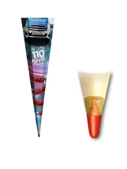 Schultüte groß Polizei 110 85 cm Licht und Sound in Blau