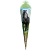 Schultüte groß Power Horse 85 cm, Netzverschluss in Grün