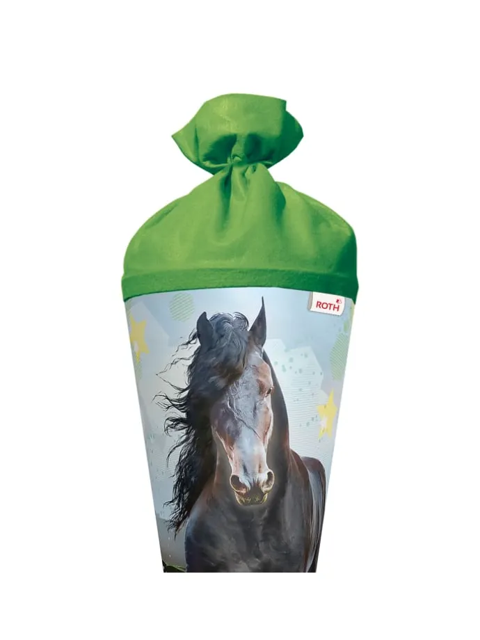 Schultüte groß Power Horse 70 cm in Grün
