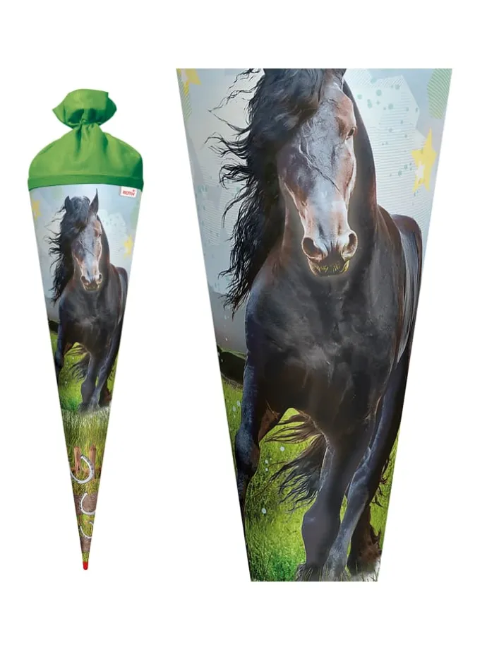 Schultüte groß Power Horse 70 cm in Grün