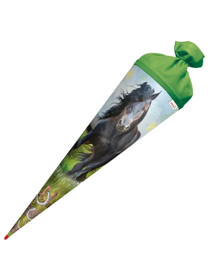 Schultüte groß Power Horse 70 cm in Grün
