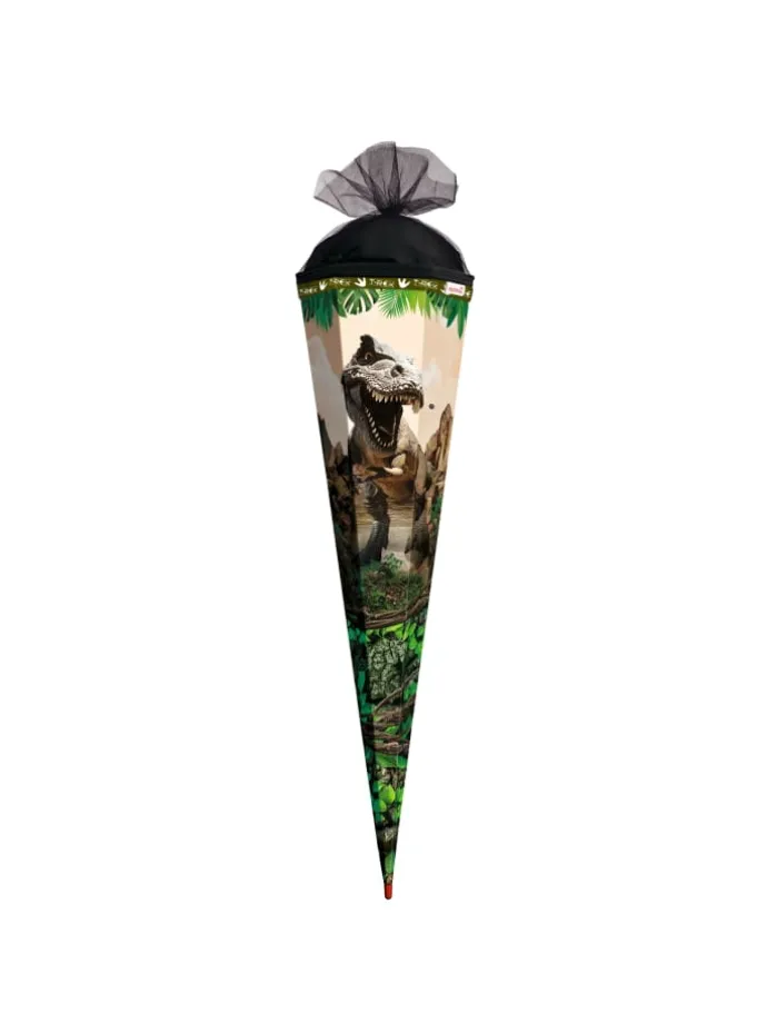Schultüte groß Tyrannosaurus 85 cm, Sound in Grün