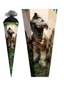 Schultüte groß Tyrannosaurus 85 cm, Sound in Grün