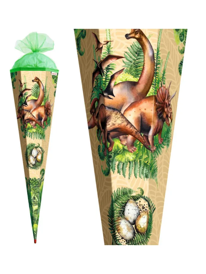 Schultüte groß Veganosaurus 85 cm in Grün