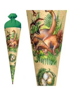Schultüte groß Veganosaurus 70 cm in Grün