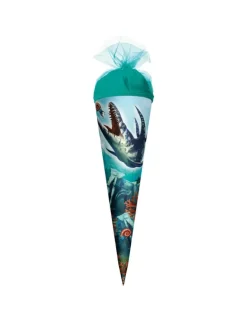 Schultüte klein Dino Mosasaurus 50 cm in Grün