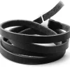 Schwarzes Echt-Leder Wickelarmband für Herren