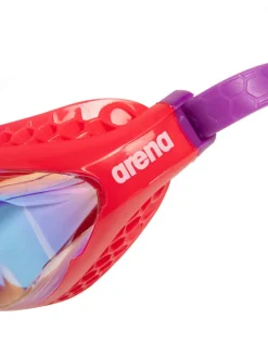 Schwimmbrille in Lila/ Rot/ Weiß