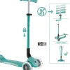 Scooter "Globber primo foldable plus lights" in Hellblau - ab 3 Jahren