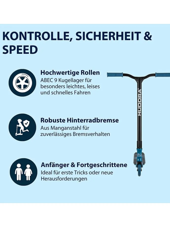 Scooter "Stunt XQ-13" in Schwarz/ Blau - ab 8 Jahren