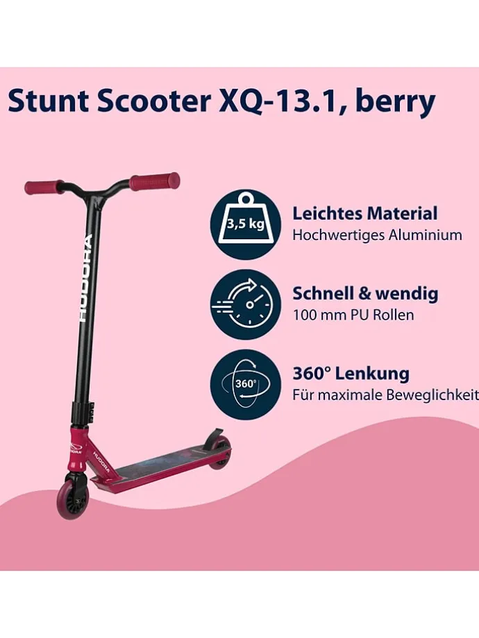 Scooter "Stunt XQ-13" in Schwarz/ Rot - ab 8 Jahren