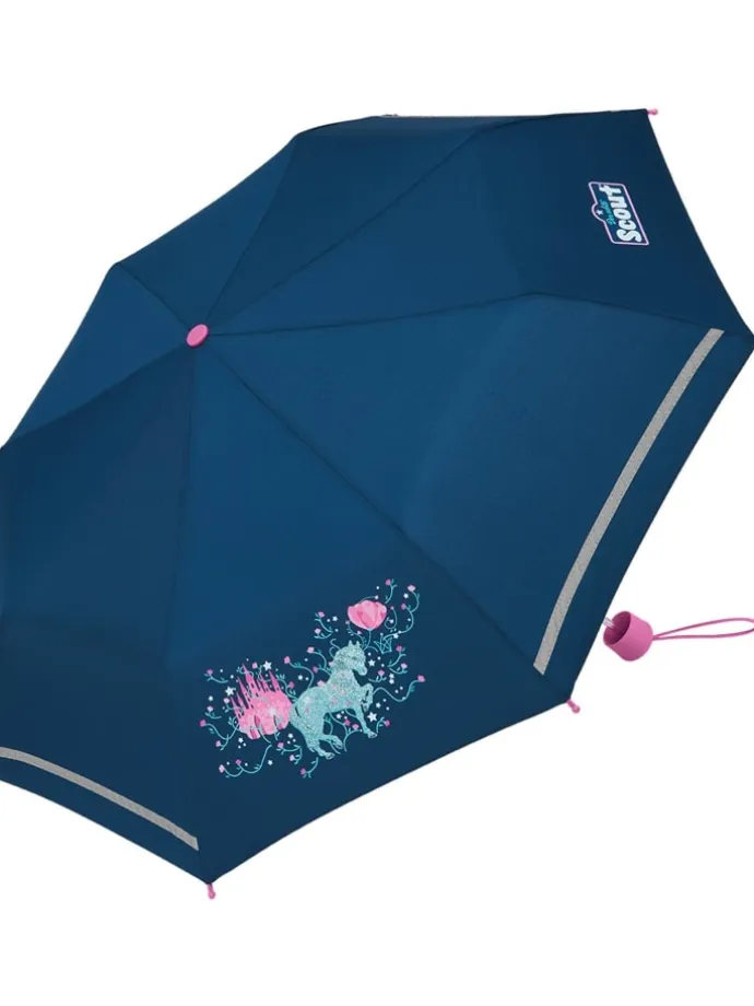 Scout Kinder-Taschenschirm mit reflektierendem Streifen Dreamworld Regenschirm