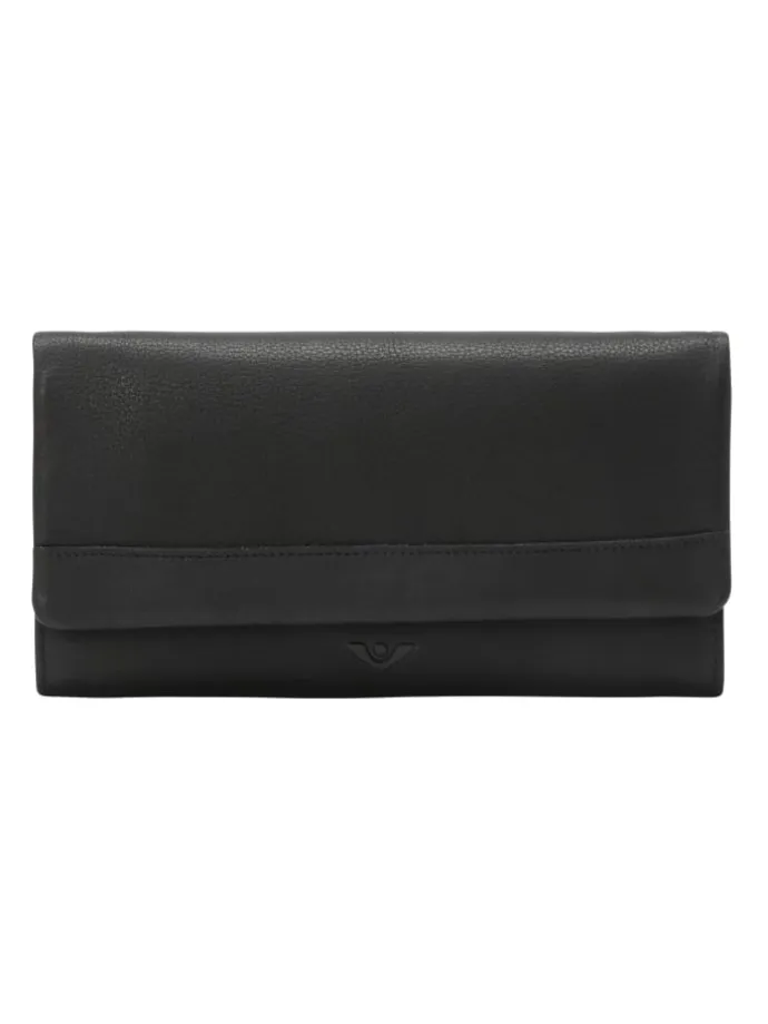 4Seasons Geldbörse RFID Schutz Leder 19.5 cm in schwarz