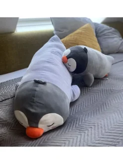 Seitenschläferkissen Pinguin Kissen in Grau