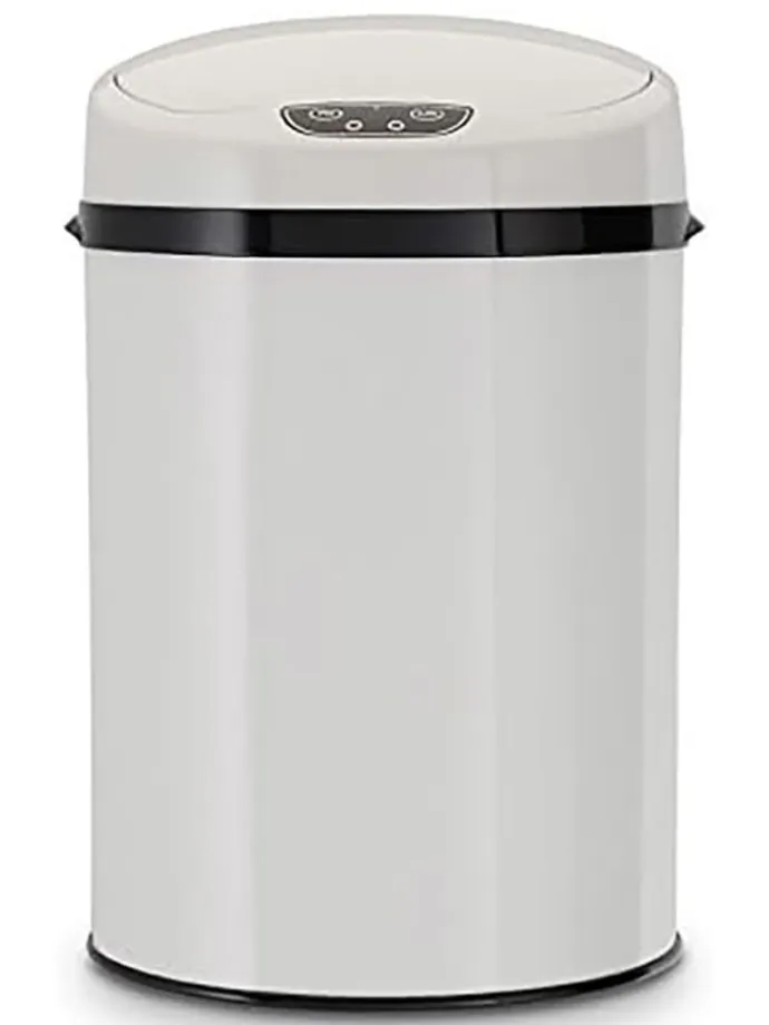 Sensor-Badabfalleimer in Weiß - 9 l