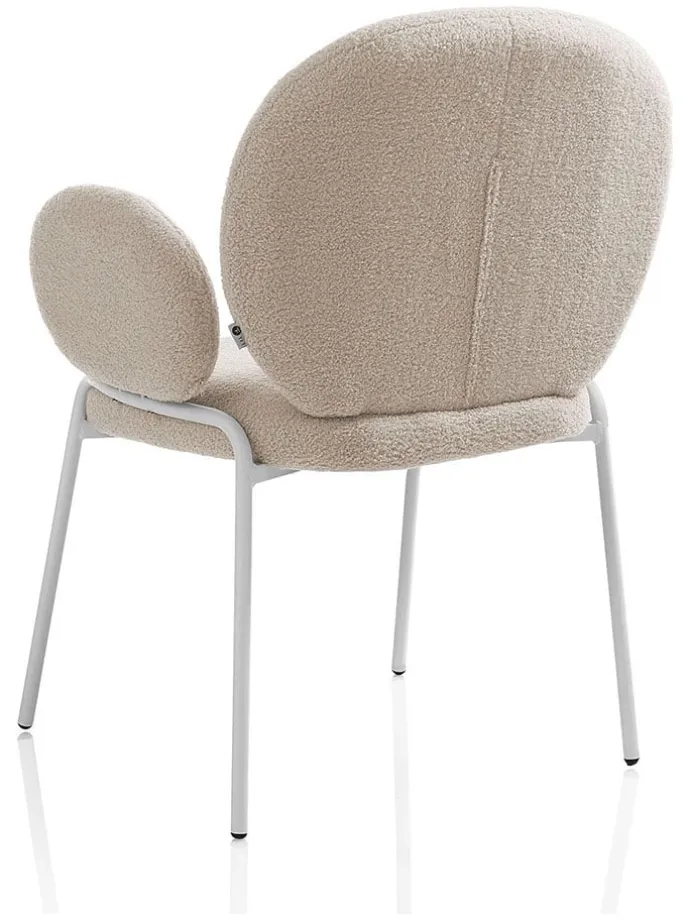 Sessel "Pei" in Beige - (B)66 x (H)92 x (T)55 cm