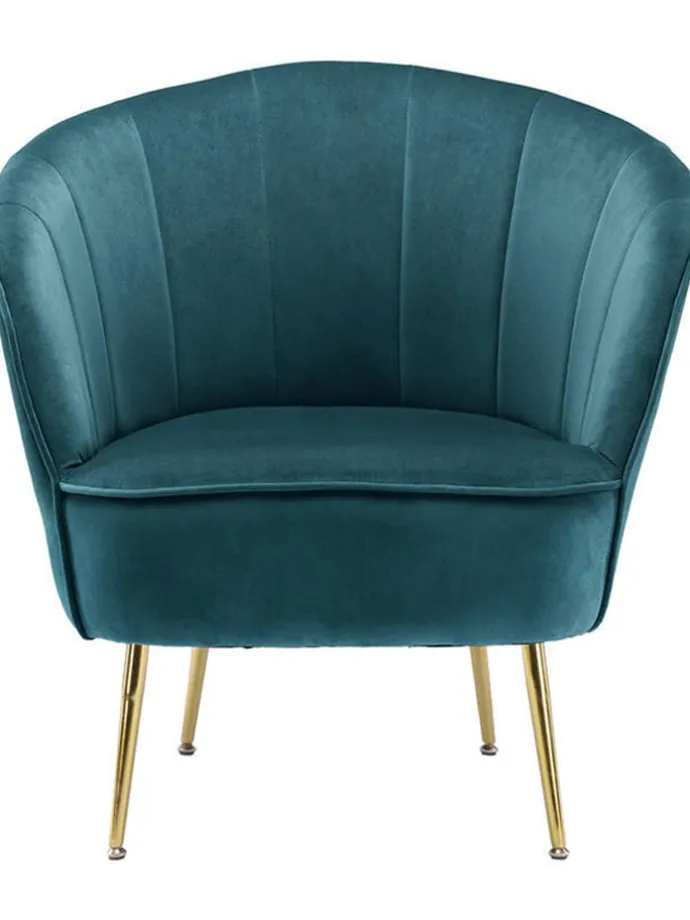 Sessel "Poola" in Petrol - (B)67 x (H)78 x (T)76 cm