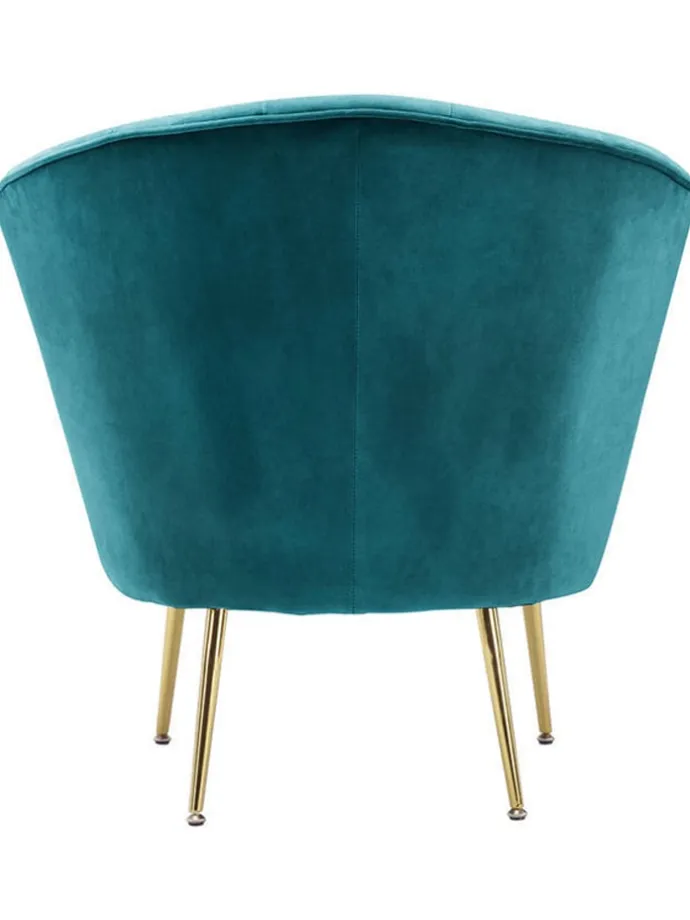 Sessel "Poola" in Petrol - (B)67 x (H)78 x (T)76 cm