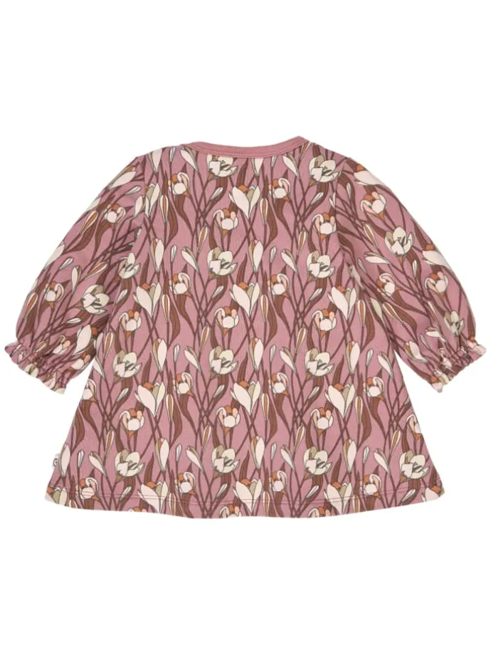 Set aus Langarmkleid und Babyleggings in Nostalgia rose/ Root/ Oak