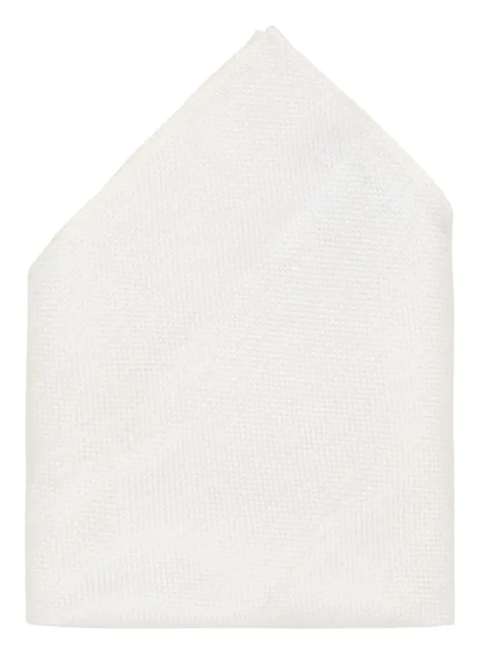 Set bestehend aus Fliege und Einstecktuch in creme