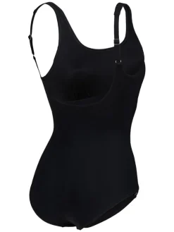Shape-Badeanzug in Schwarz/ Pink