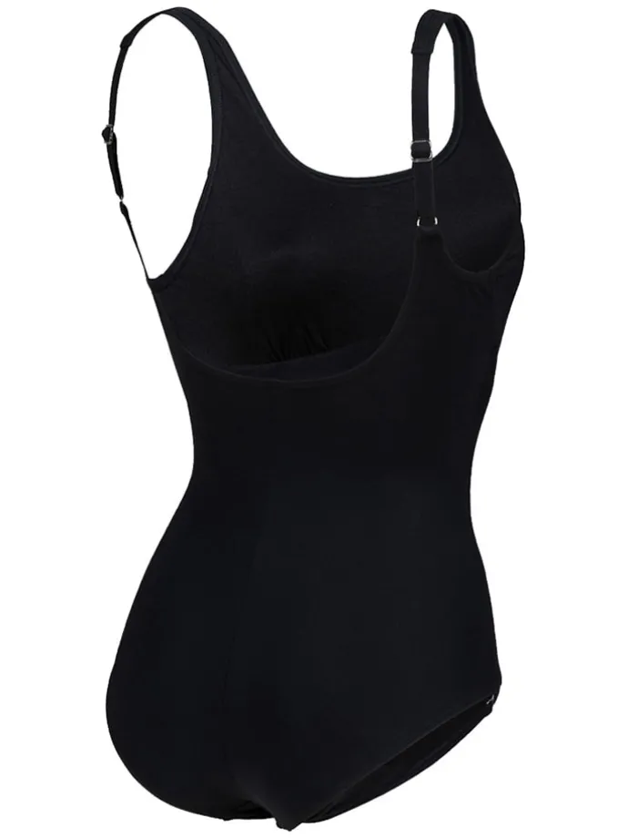Shape-Badeanzug in Schwarz/ Pink
