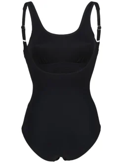 Shape-Badeanzug in Schwarz/ Pink