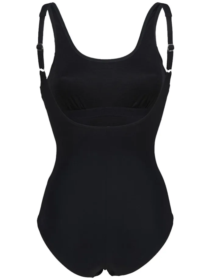 Shape-Badeanzug in Schwarz/ Pink