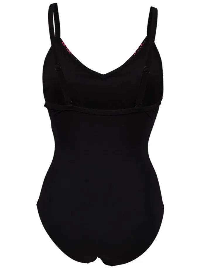 Shape-Badeanzug in Schwarz/ Pink