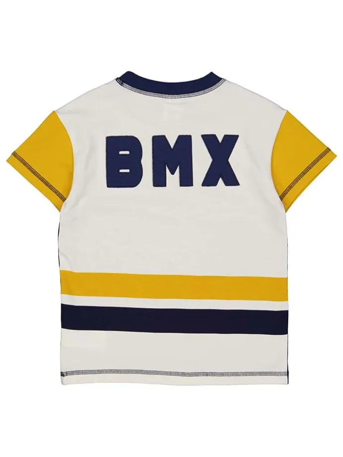 Shirt "BMX" in Weiß/ Dunkelblau