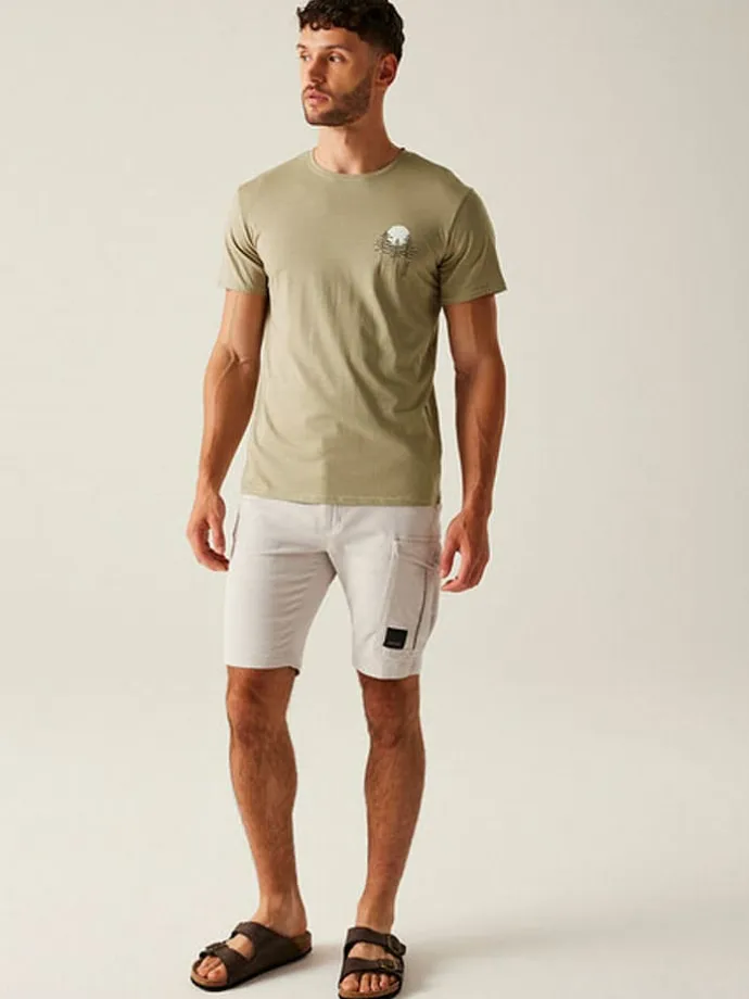Shirt "Breezed V" in Khaki