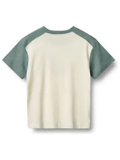 Shirt "Hector" in Weiß/ Grün