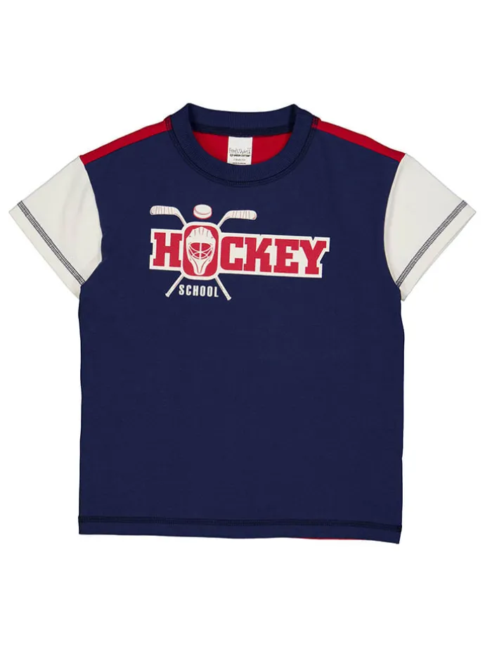 Shirt "Hockey" in Dunkelblau/ Rot