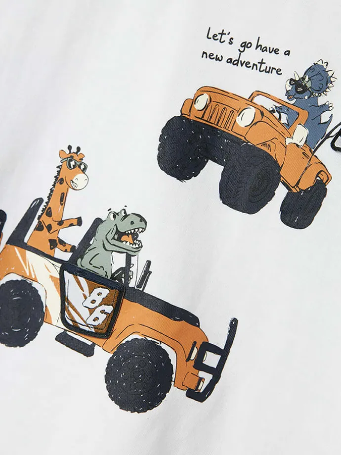 Shirt "Huggi" in Weiß/ Bunt