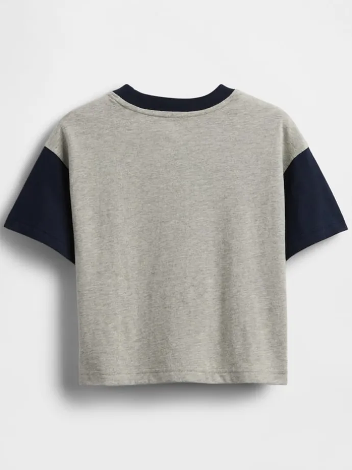 Shirt in Dunkelblau/ Grau