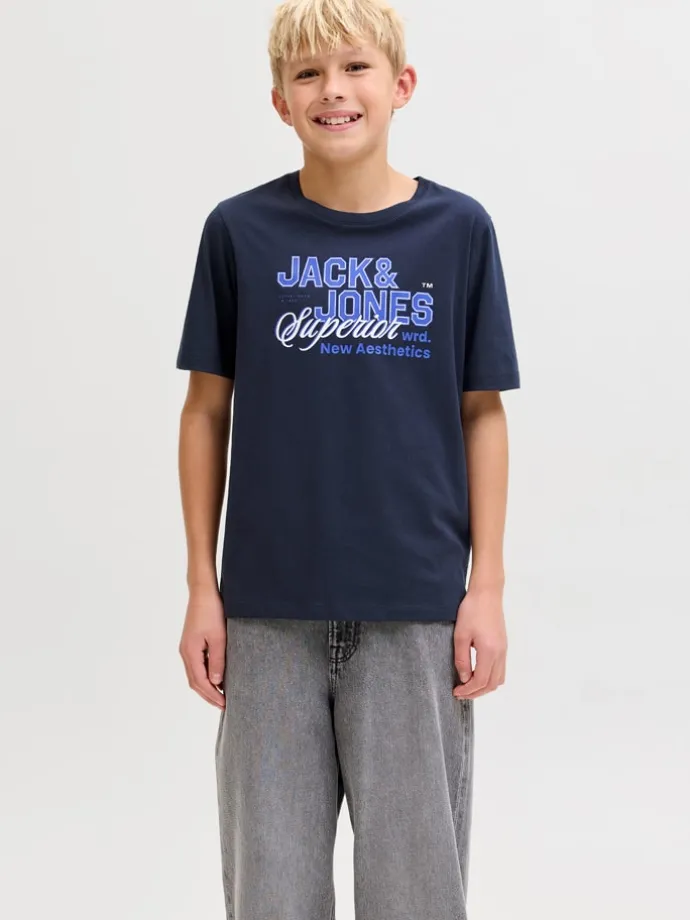 Shirt "Logo" in Dunkelblau